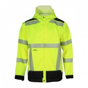Arborwear Men's Acacia Hooded Rain Jacket HVSA Class 3 Hi-Viz Yellow Size 2XL